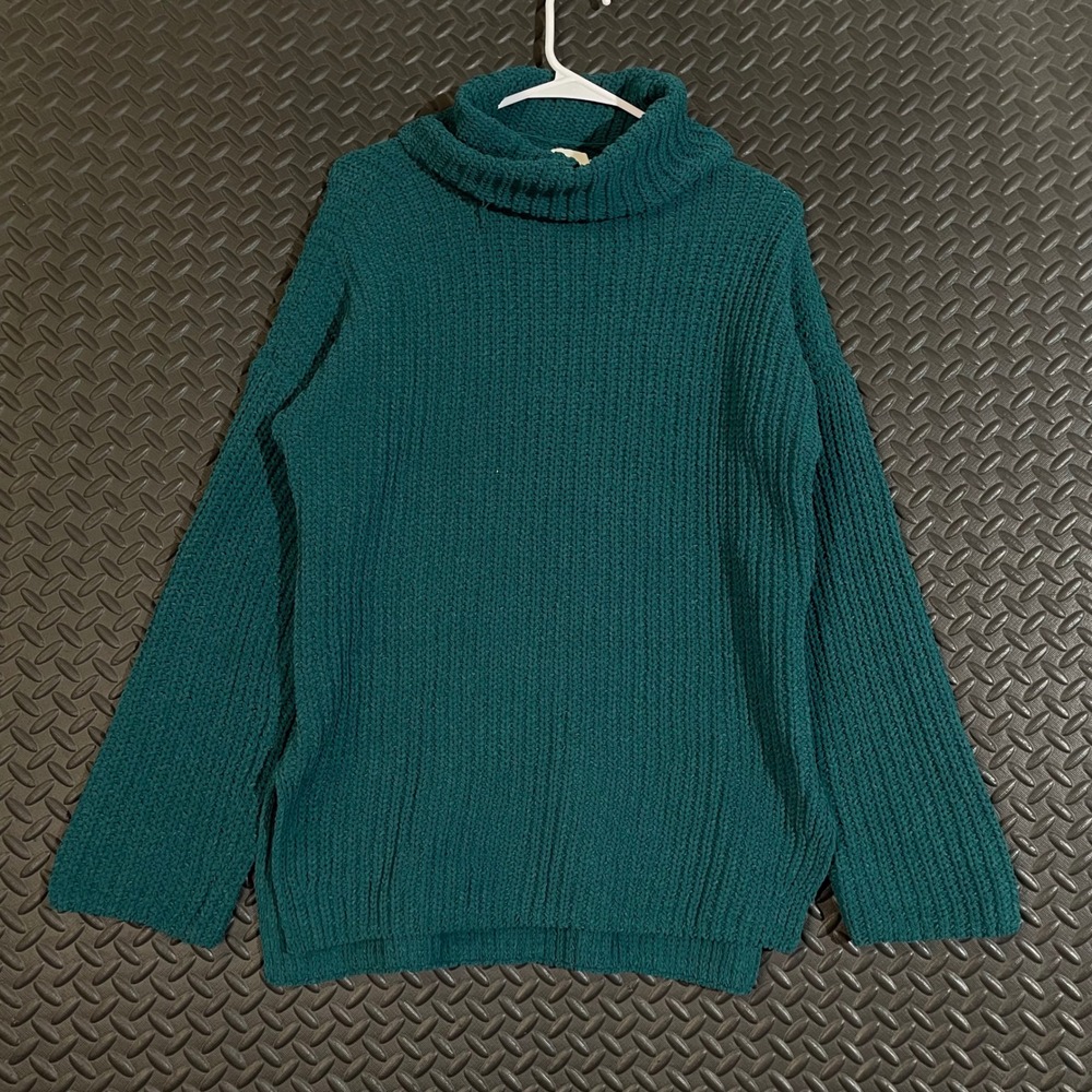 Abercrombie & Fitch Teal Turtleneck Knit Pullover Sweater Women's Size XS